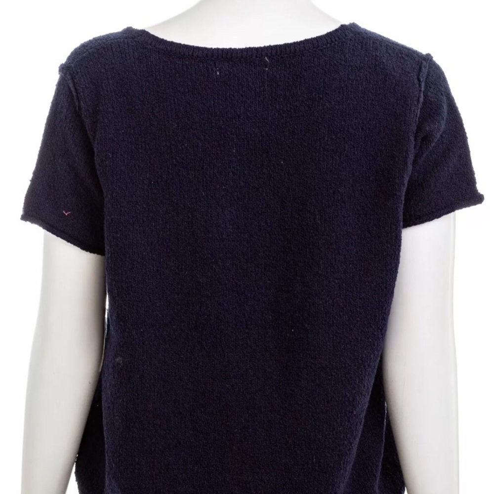 Anthropologie Valentina Navy Blue Short Sleeve Sweater - Picture 9 of 16